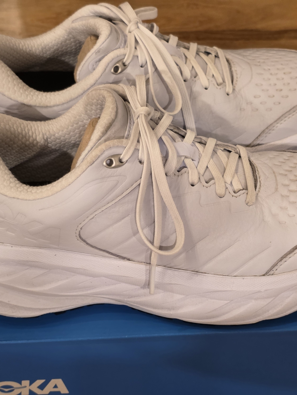 Hoka White Athletic Running Shoes